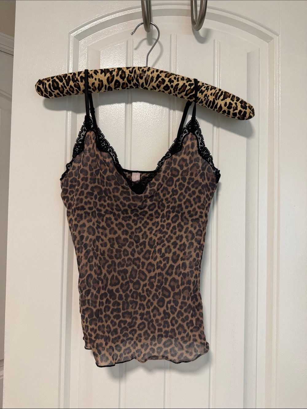 sheer mesh lingerie top cheetah leopard print